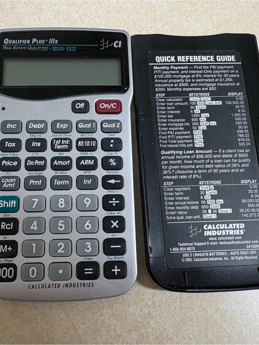 Calculated Industries Qualifier Plus IIIx Financial Calculator